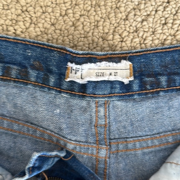 Free People Distressed High-waisted Denim Shorts. - Picture 3 of 4